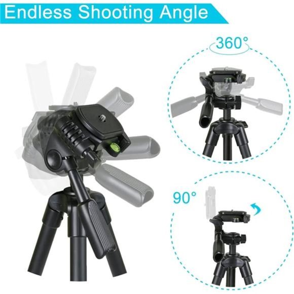 60'' Camera Tripod Camera Stand for Canon Rebel Eos Nikon DSLR, Travel Tripods - Picture 6 of 6